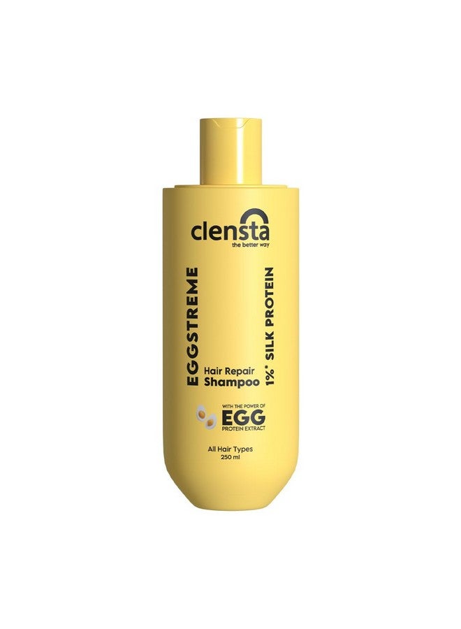 Eggstreme Hair Repair Shampoo With Egg Protein, Biotin & Hydrolyzed Silk Protein | Promotes Strengthening & Repair Damaged Hair | Sulfate & Paraben Free | For Men & Women - 250Ml