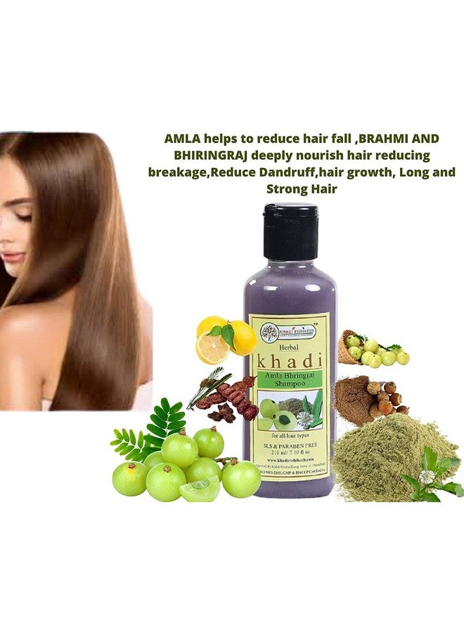 Herbal Amla Bhringraj Shampoo For Hair Growth,Hair Fall Control- 210Ml ((Pack Of 2 (2X210Ml)) With Nailcutter Free