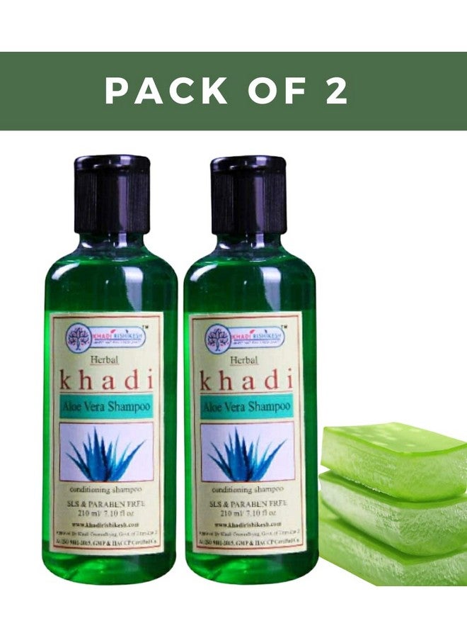 Herbal Aloevera Cleanser / Shampoo For Hair Loss Control & Healthy Hair Growth | Anti Dandruff | Ayurvedic Herbal Extracts | Sls & Paraben Free (Pack Of 2 (2X210Ml))With Nail Cutter Free