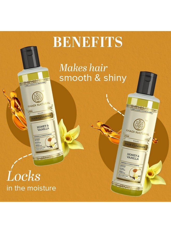 Honey & Vanilla Hair Shampoo | Herbal Shampoo For Soft Hair | Shampoo For Hair Growth | Anti-Dandruff Shampoo | Suitable For All Hair Types| | Pack Of 2| (210 * 2) (420 Ml)