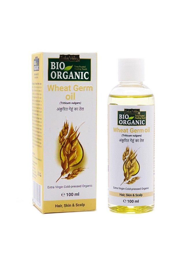 Bio Organic Cold Pressed Wheat Germs Carrier Oil - 100% Pure And Natural- Suitable For All Skin Types Pure Oil, Use For Hair Care, Skin Care (100Ml)