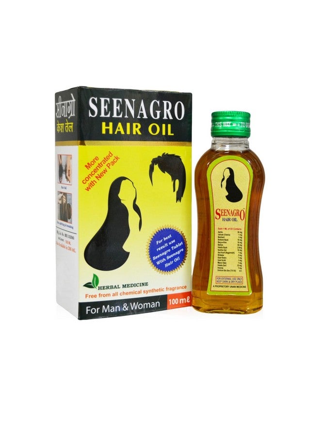 Seenagro Herbal Hair Oil Makes The Hair Strong Silky And Healthy | Useful For All Types Of Hair Problems | Organic Pure & Natural Hair Oil For Women And Men 100Ml Pack Of 2 Bottles.