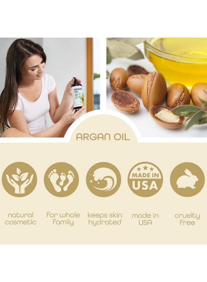 Argan Oil For Dry Damaged Hair And Growth Argon Oil Serum For Hair Oil For Curly Frizzy Hair Argan Oil For Skin Hair Oil For Men Organic Argan Oil Of Morocco 16 Oz Pure Cold Pressed