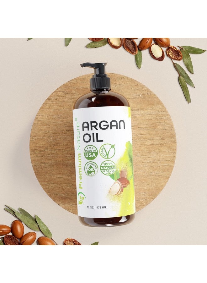 Argan Oil For Dry Damaged Hair And Growth Argon Oil Serum For Hair Oil For Curly Frizzy Hair Argan Oil For Skin Hair Oil For Men Organic Argan Oil Of Morocco 16 Oz Pure Cold Pressed