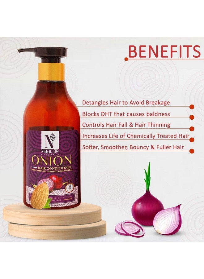 Natural'S Combo Pack Of 2 Onion Hair Shampoo (300Ml) & Onion Hair Conditioner (300Ml) For Anti Hair Fall & Deep Nourishment