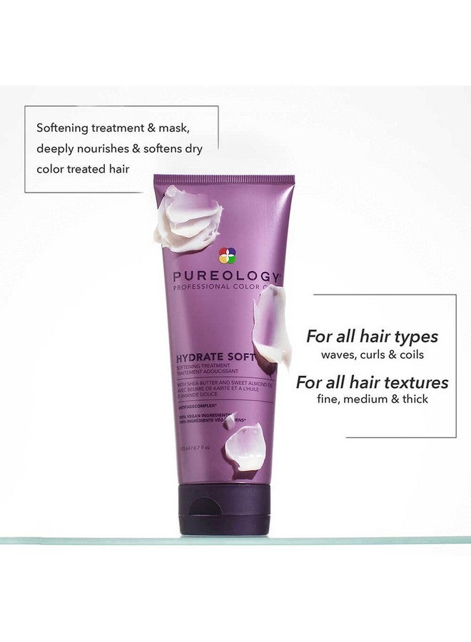 Hydrate Soft Softening Treatment For Dry Colortreated Hair Nourishing Treatment Adds Softness Sulfatefree Vegan 6.7 Fl. Oz.