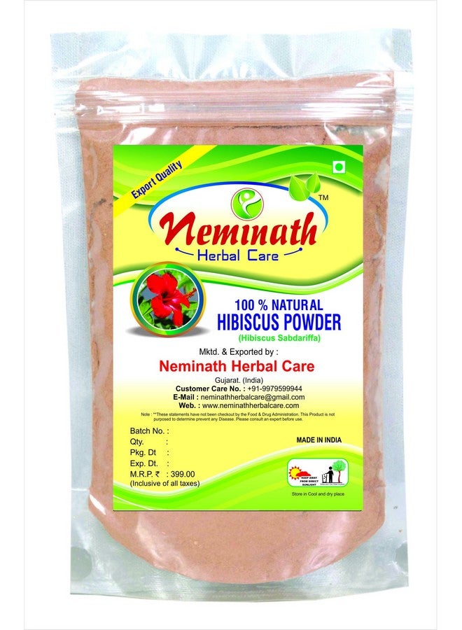 Hibiscus Powder For Hair 100% Natural & Pure Gudhal Flower Powder Hibiscus Flower (Rosa Sinensis) Powder For Bouncy Hairs Naturally 227 Grams Pack Of 1 By Neminath Herbal Care