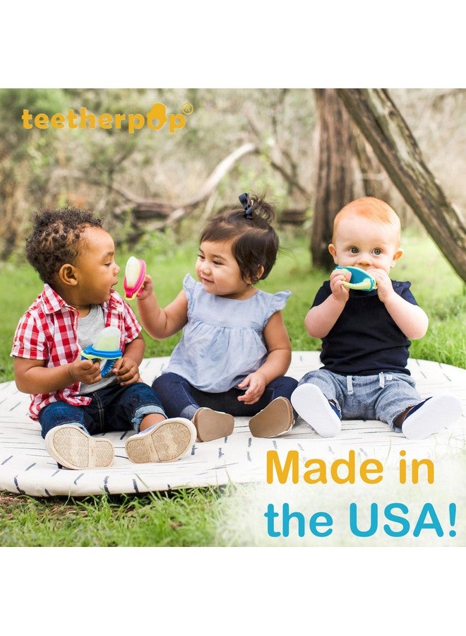 Fillable Freezable Silicone Teethers For Teething Relief Fill With Breast Milk Water & More 624 Months (Pinklimon)