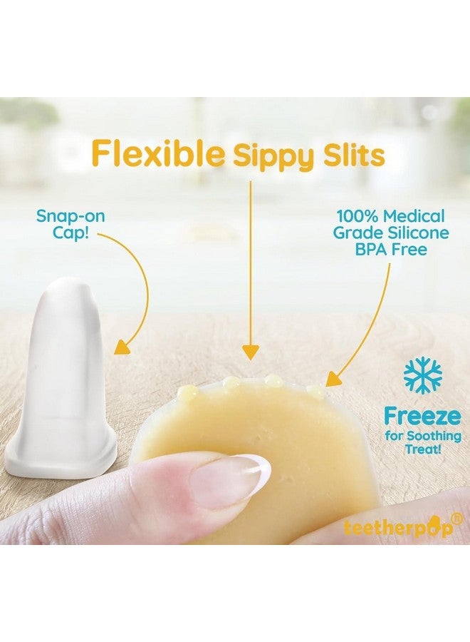 Fillable Freezable Silicone Teethers For Teething Relief Fill With Breast Milk Water & More 624 Months (Pinklimon)