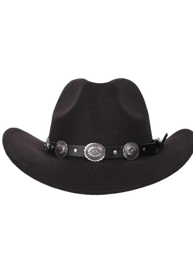 Hat Bands for Cowboy and Cowgirl Western Accesories Men and Women Leather Adjustable Soft PU Belt Style Band Replacements Fedora Straw