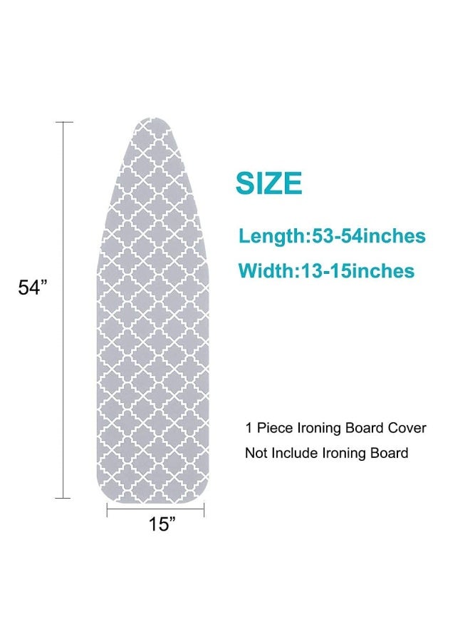 Ironing Board Cover And Pad Standard Size 15 X54  Resists Scorching And Staining With Elastic Edge Heavy Duty Extra Thick Ironing Padding Cotton Ironing Board Covers