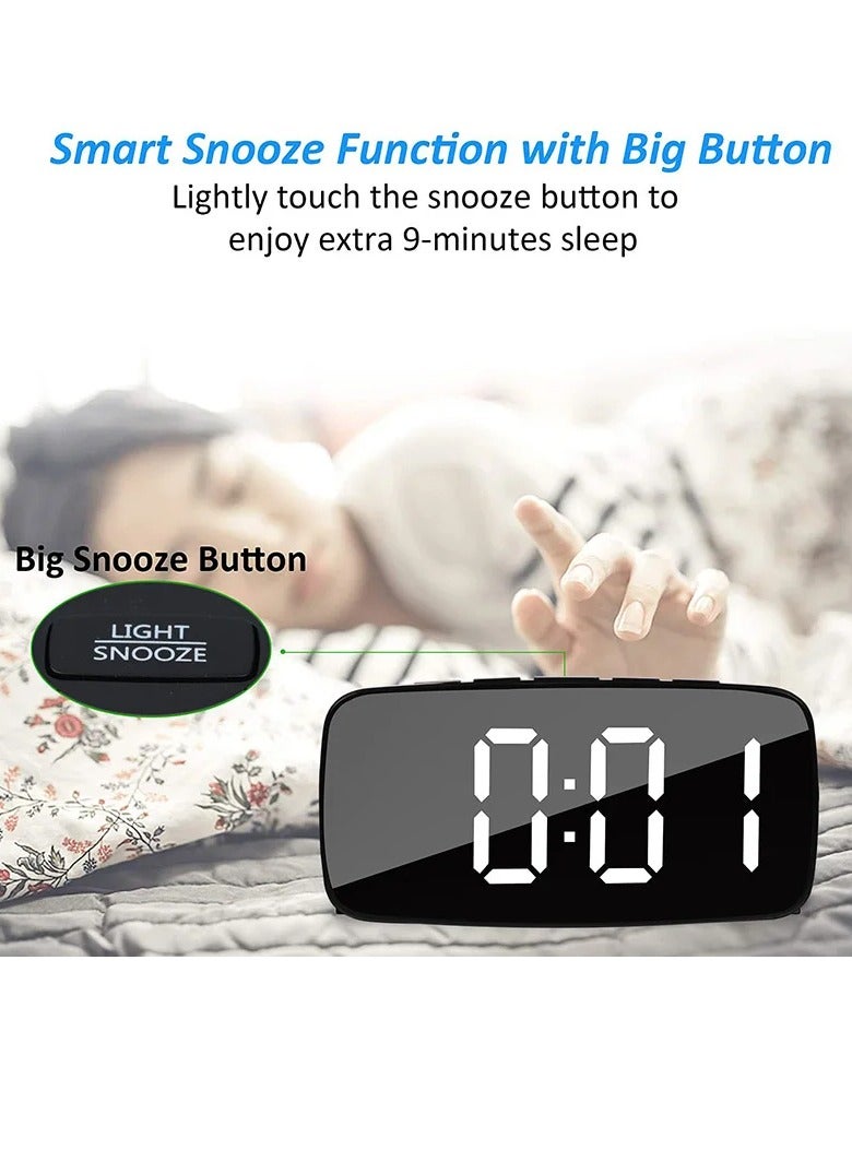 Alarm Clock With Vibrator, Durable Super Loud Vibrating Alarm Clock With Bed Shaker, Portable Multifunctional Dual Usb Alarm Device With Smart Snooze Function, (1pc, Black)