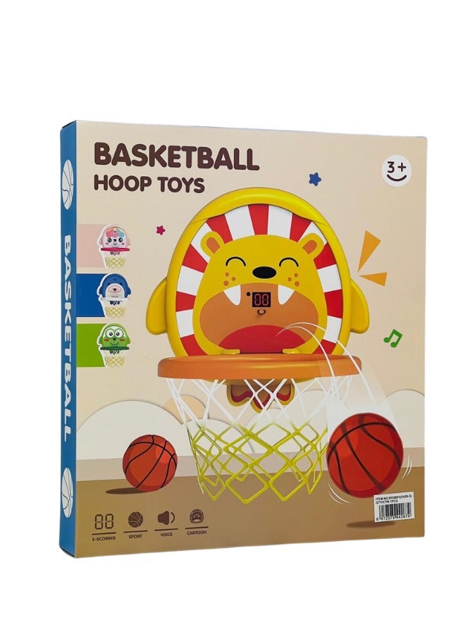 Basketball Hoop Toys - Indoor Basketball Set Comes With Electronic Rating and Cheering Sound For Toddlers Kids