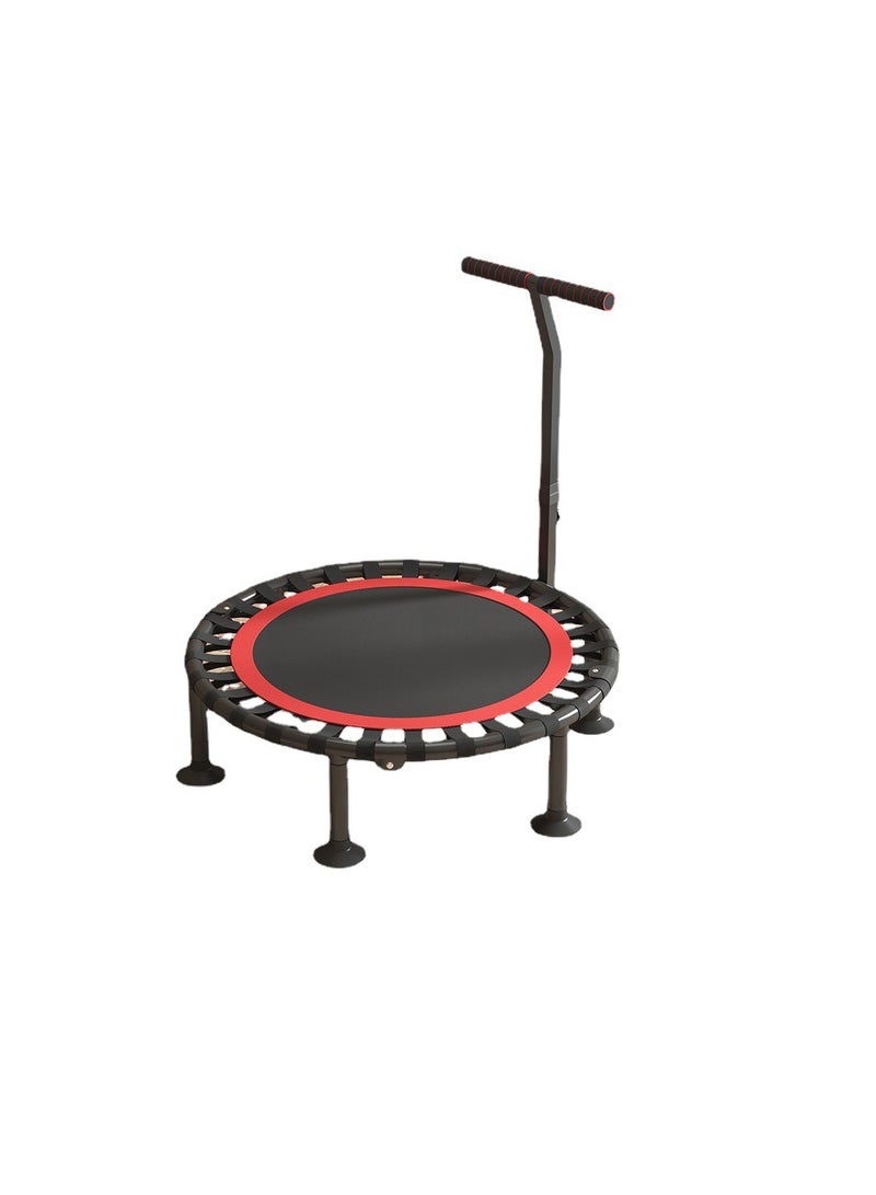 40 inch Silent Kids Indoor Trampoline Mini Trampoline with Adjustable Handle Bar Fitness Trampoline Bungee Rebounder Jumping