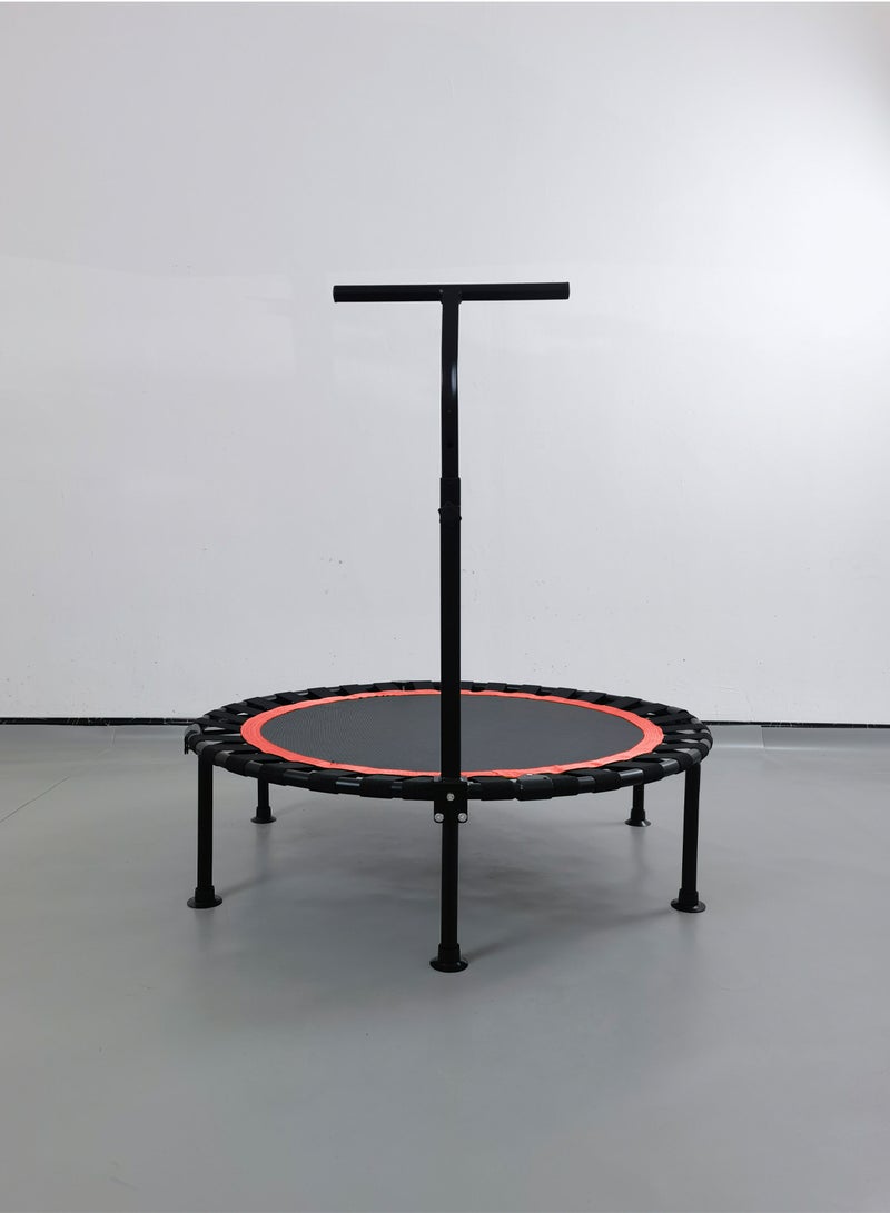 40 inch Silent Kids Indoor Trampoline Mini Trampoline with Adjustable Handle Bar Fitness Trampoline Bungee Rebounder Jumping