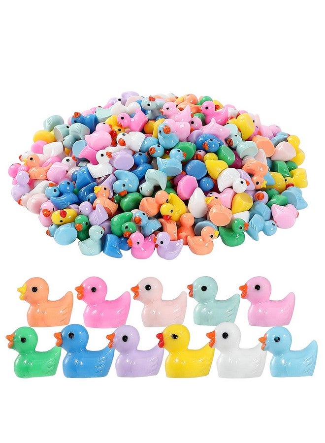 Mini Ducks 220 Pack Tiny Duck Figurines Bulk For Miniature Dollhouse Decor Accessories Garden Aquarium Potted Ornament Party Toys Diy Charms Office Classroom Activity To Hide
