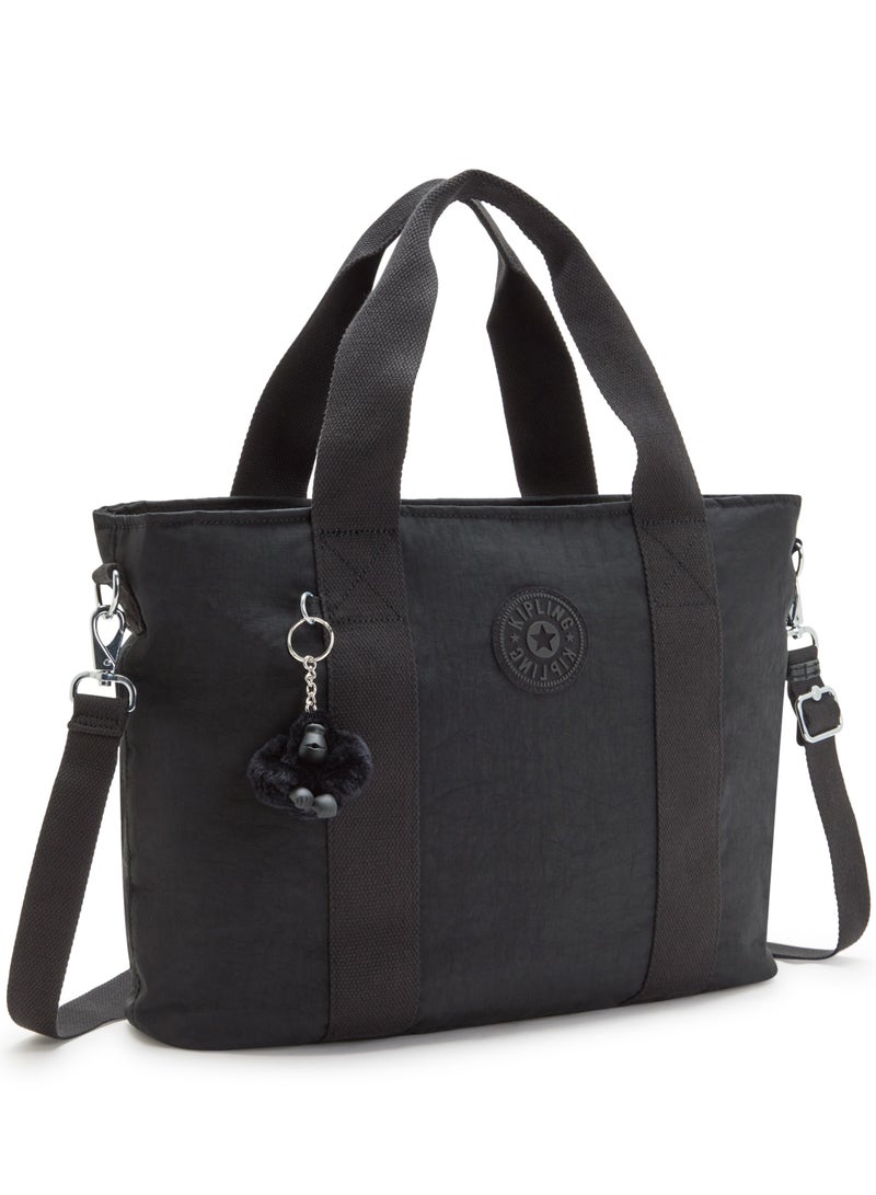 Kipling Minta L Black Noir Large Tote Black