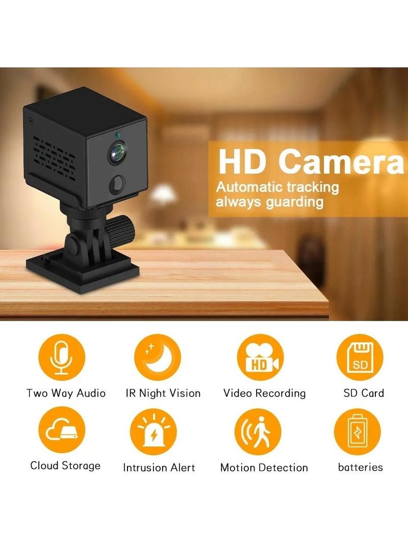 Mini Camera, Small Lightweight Human Detection Wifi Camera, Security Surveillance Camcorder With Two Way Audio, IR Night Vision Video Recorder For Offices Home, (Wifi Version)