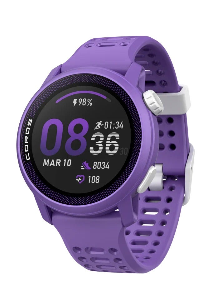 PACE 3 Sport Watch GPS, Lightweight and Comfort, 17 Days Battery Life, Dual-Frequency GPS, Heart Rate, Navigation, Sleep Track, Training Plan, Run, Bike, and Ski Silicone Band Violet