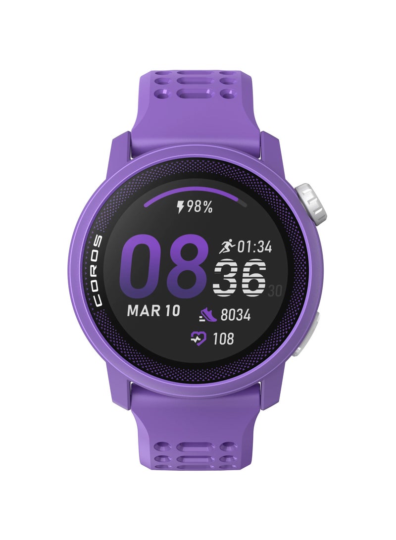 PACE 3 Sport Watch GPS, Lightweight and Comfort, 17 Days Battery Life, Dual-Frequency GPS, Heart Rate, Navigation, Sleep Track, Training Plan, Run, Bike, and Ski Silicone Band Violet