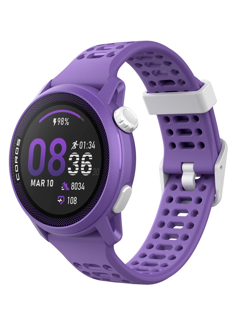 PACE 3 Sport Watch GPS, Lightweight and Comfort, 17 Days Battery Life, Dual-Frequency GPS, Heart Rate, Navigation, Sleep Track, Training Plan, Run, Bike, and Ski Silicone Band Violet