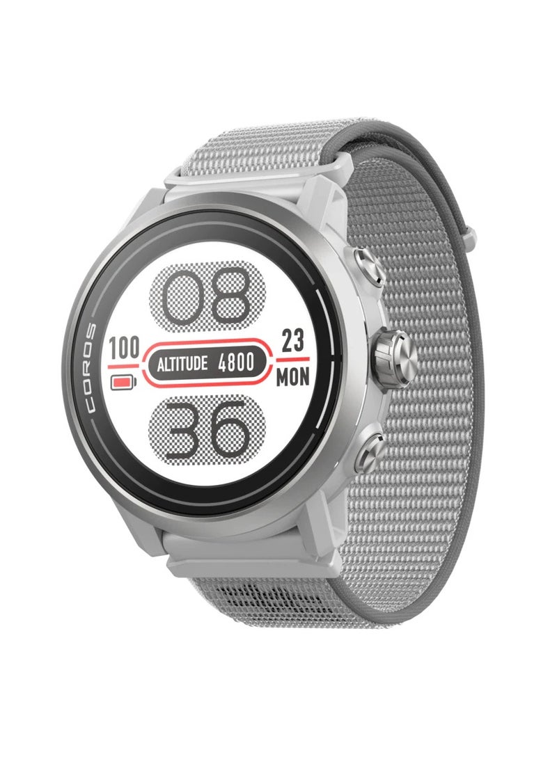 Apex 2 Gps Outdoor Watch,, Premium Gps Sport Watch, Gps Adventure Watch, Heart Rate Monitor Grey