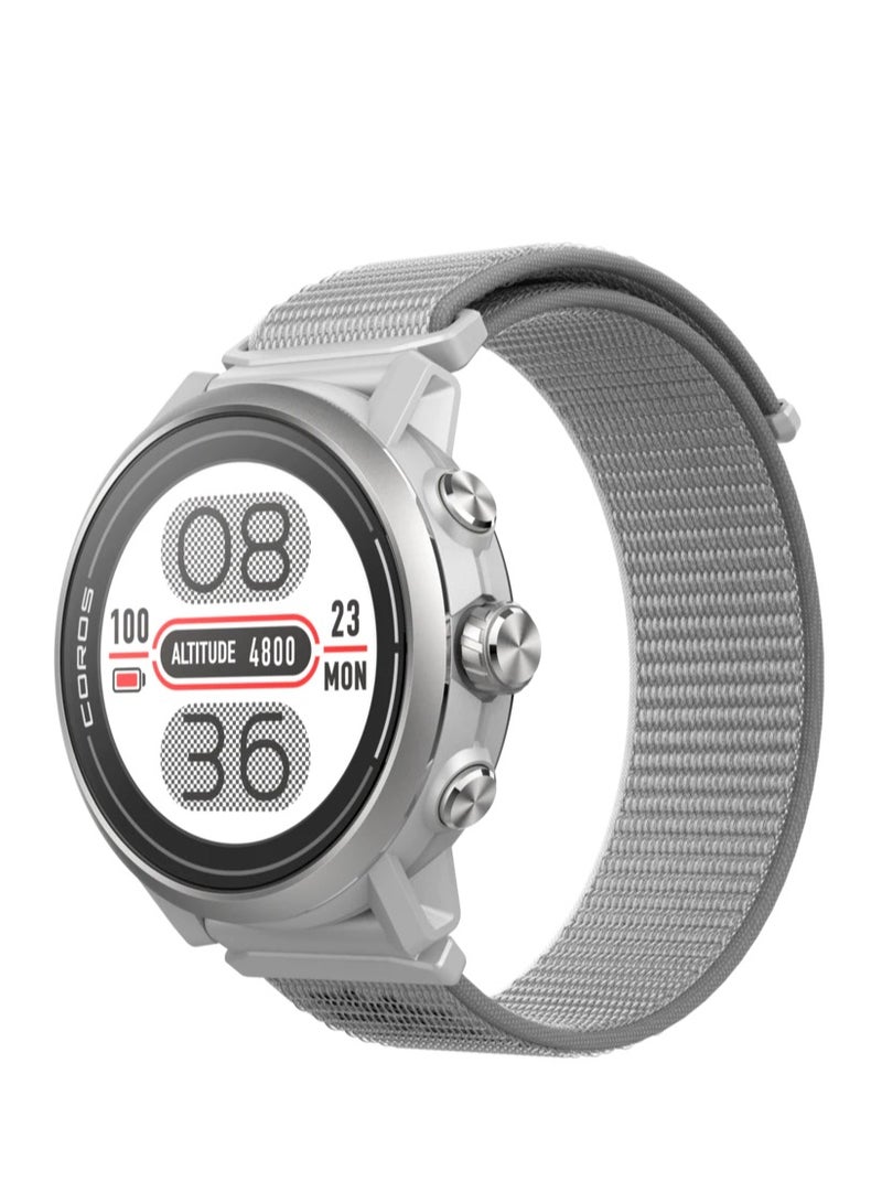 Apex 2 Gps Outdoor Watch,, Premium Gps Sport Watch, Gps Adventure Watch, Heart Rate Monitor Grey