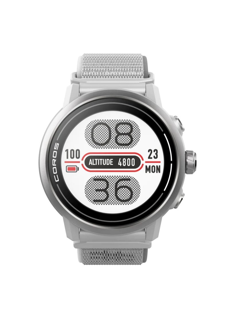 Apex 2 Gps Outdoor Watch,, Premium Gps Sport Watch, Gps Adventure Watch, Heart Rate Monitor Grey