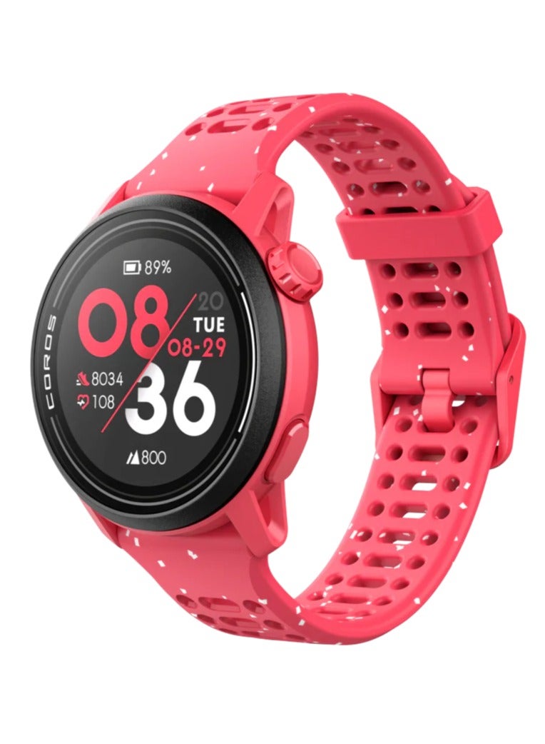 PACE 3 Sport Watch GPS, Lightweight and Comfort, 17 Days Battery Life, Dual-Frequency GPS, Heart Rate, Navigation, Sleep Track, Training Plan, Run, Bike, and Ski Silicone Band Red