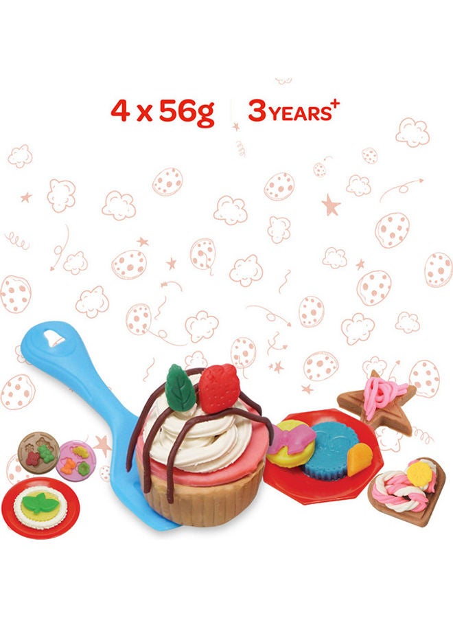 Dough Creation Cookie Shop  For 3 Years And Above DIY Clay Toys – 4 X 56 G