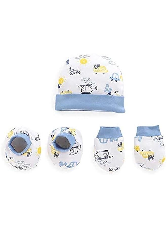 Baby's Cotton New Born Baby Gift Set -13 Pieces (Bluee)