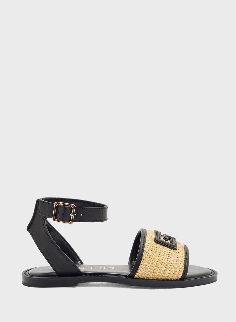 Shay Ankle Strap Flat Sandals