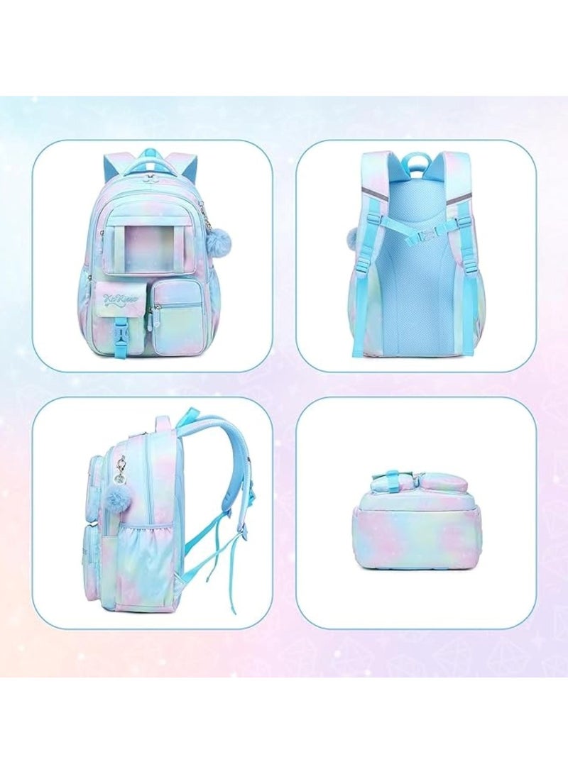 Kids Blue and Pink School Backpack