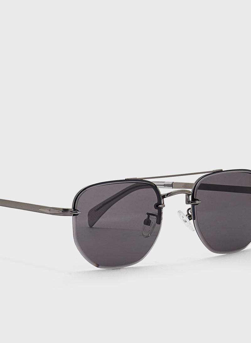 Polarized Lens Square Aviator Sunglasses