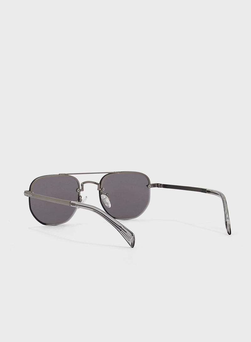 Polarized Lens Square Aviator Sunglasses