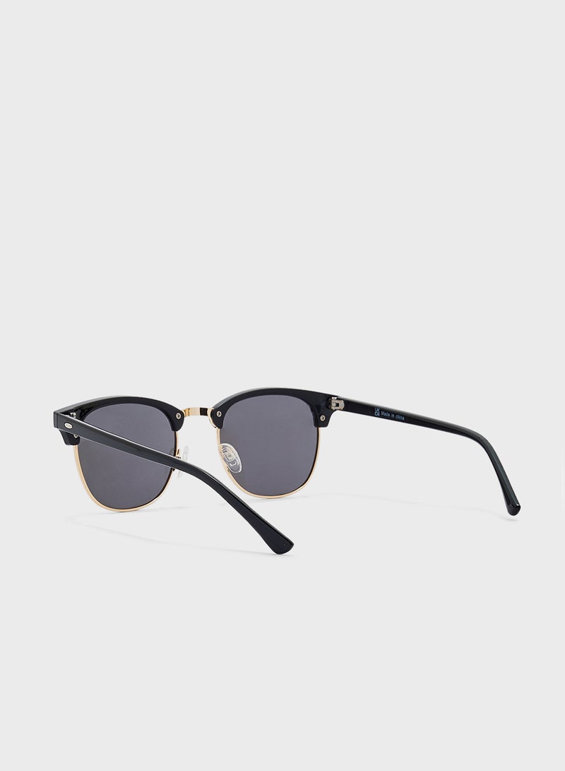 Polarized Lens Classic Clubmaster Sunglasess