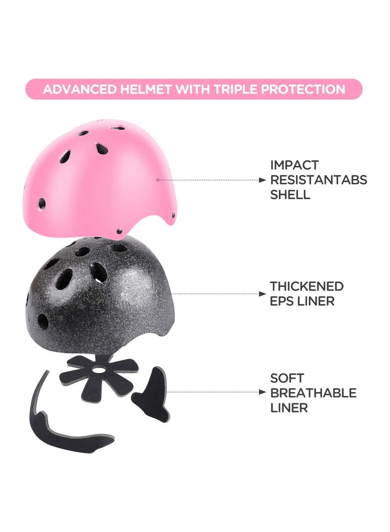 7in1 Adjustable Kids Helmet and Pads Set Perfect for Scooters Skateboards and Cycling Safe Gear for Active Kids Blue