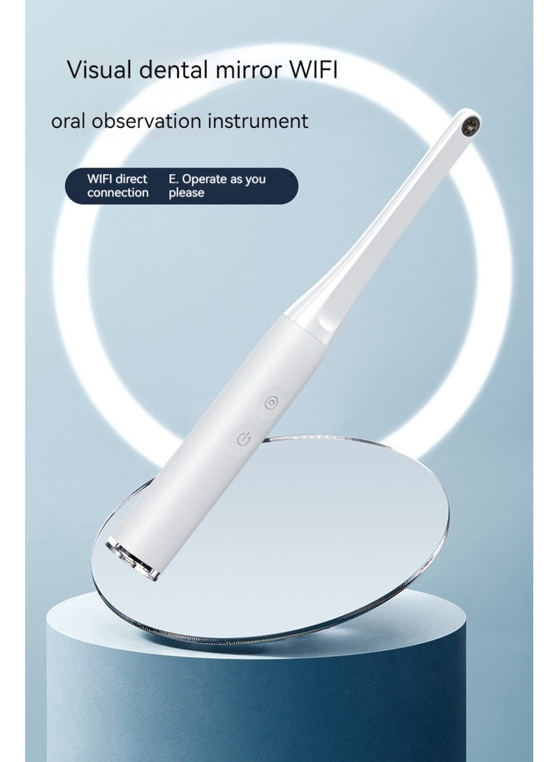 Intraoral Camera, Dental Examination with Led Light for Personal Examination Wireless Smart Camera, Wifi Connection, Supports Photo Shooting And Video Recording, Compatible with Android and Iphone