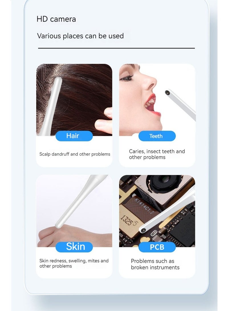 Intraoral Camera, Dental Examination with Led Light for Personal Examination Wireless Smart Camera, Wifi Connection, Supports Photo Shooting And Video Recording, Compatible with Android and Iphone