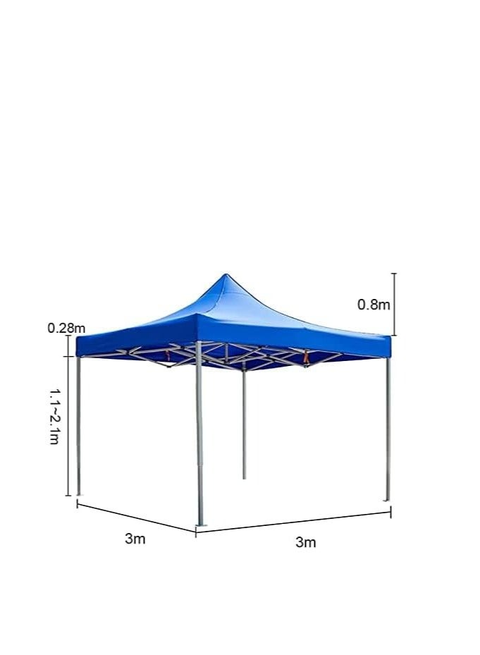 3x3 M Portable event Canopy Tent-Pop Up Instant Shelter Sun Protection Shade for Outdoor Camping Picnics Beach Garden Sports Party-Camping Tent (Blue)