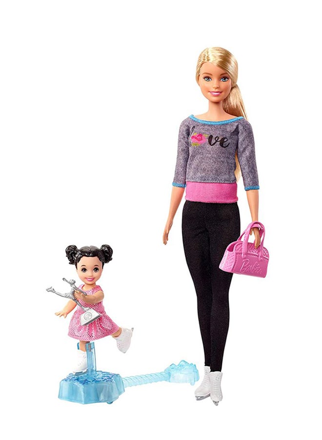 Ice Skating Coach Doll Playset 21.6 x 6 x 32.4cm