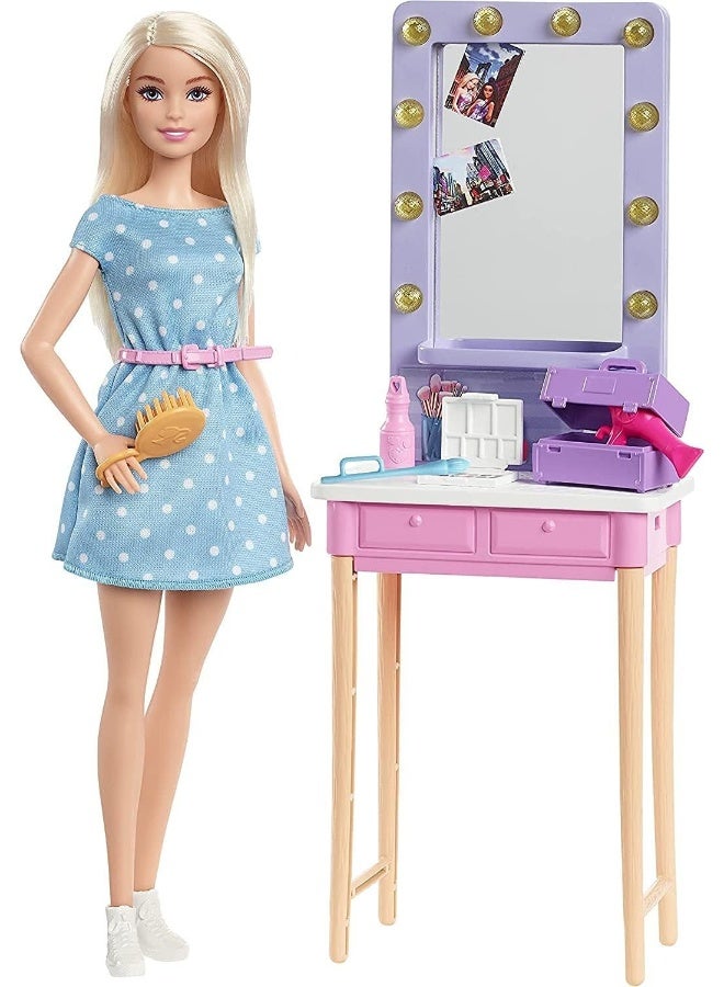 Barbie Music Playset Malibu Vanity, Gift for 3 to 7 Year Olds