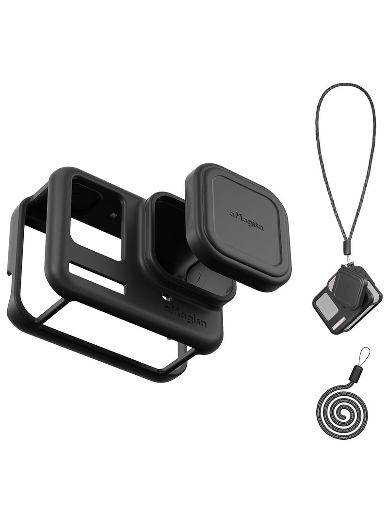 Silicone Protective Case for Insta360 Ace Pro, Shock Proof Protection Silicone Case, That Includes A Lens Cover For The Insta 360 Ace Pro Protective Accessories, with Anti-lost Rope