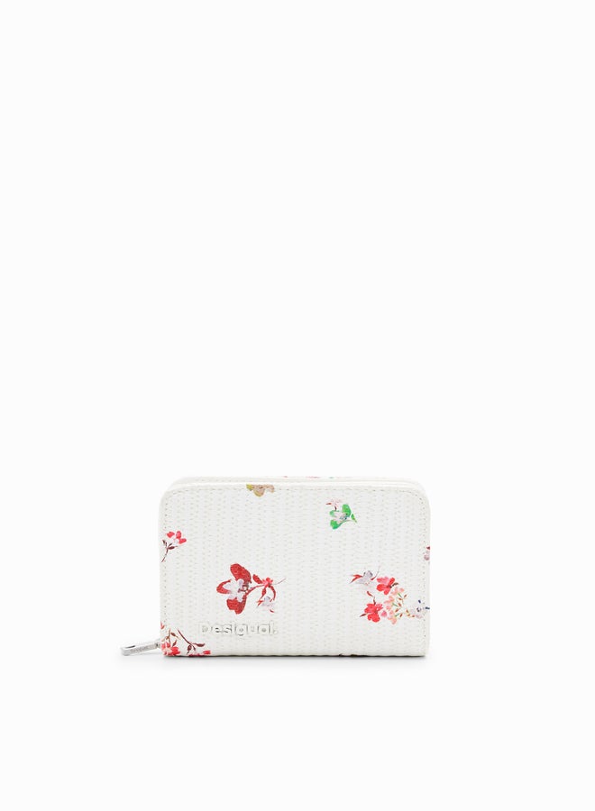 Textured Floral Wallet