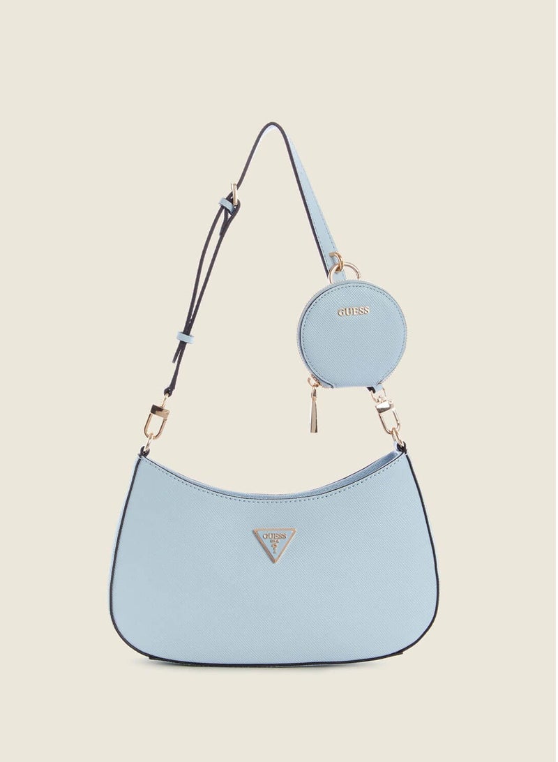 Guess Women's Pale Blue Alexie Shoulder Bag,Crossbody Bag VG841618