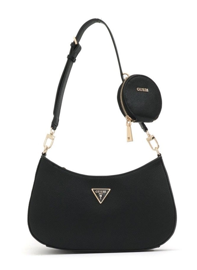 Guess Alexie Top Zip Black Shoulder Bag for Women VG841618