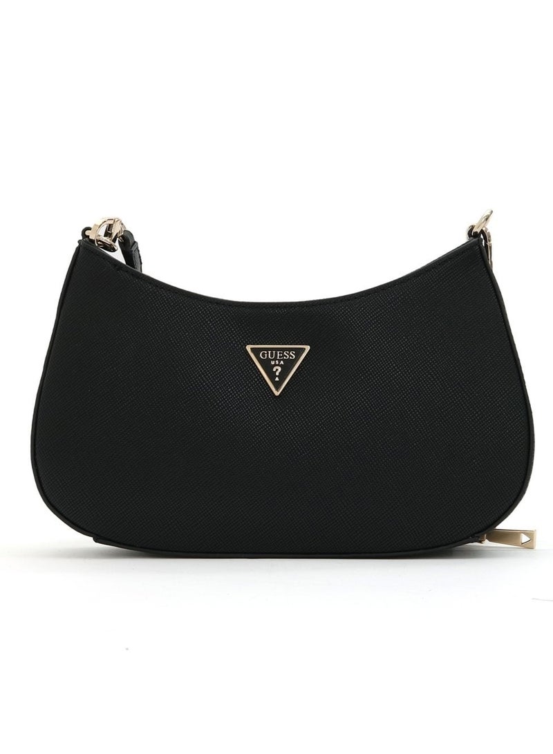 Guess Alexie Top Zip Black Shoulder Bag for Women VG841618