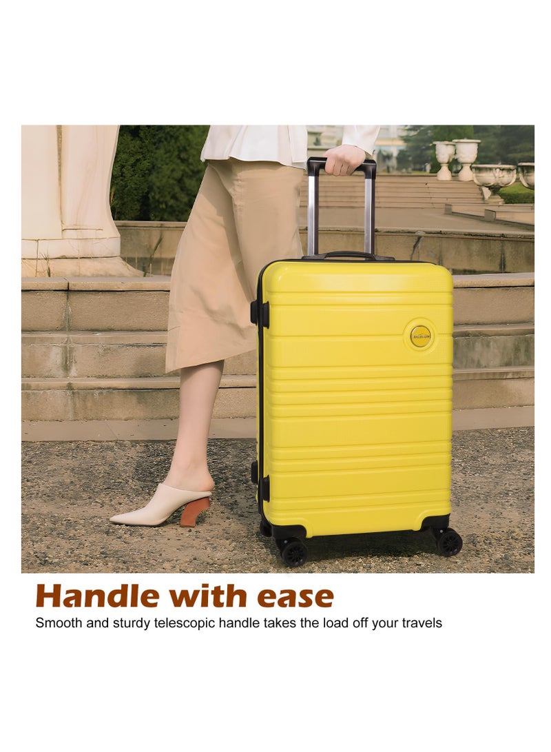 Luggage Set 3-Piece 24-Inch Spinner Suitcase, Backpack & Toiletry Bag - Durable Travel Set with Built-In TSA Lock, 360-Degree Spinner Wheels, and Smooth Zippers
