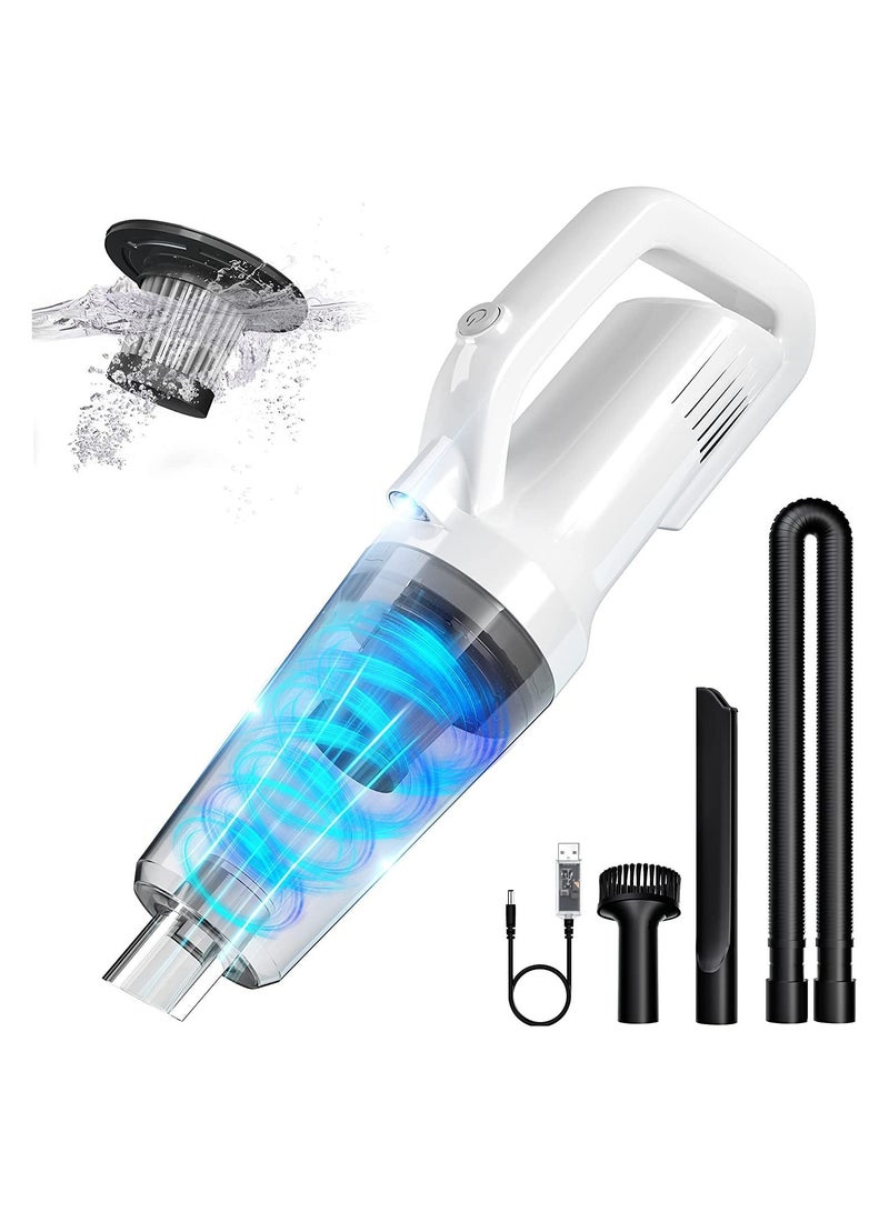 Handheld Vacuum Cleaner Cordless, Rechargeable Handheld Hoover with 8500PA Strong Suction, Portable Handheld Vacuum Hoover Cordless for Home, Office, Car and Pet Hair