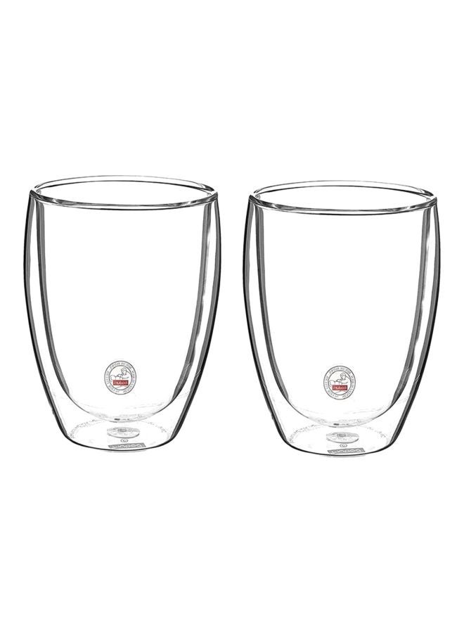 2-Piece Pavina Double Walled Glass Set Clear